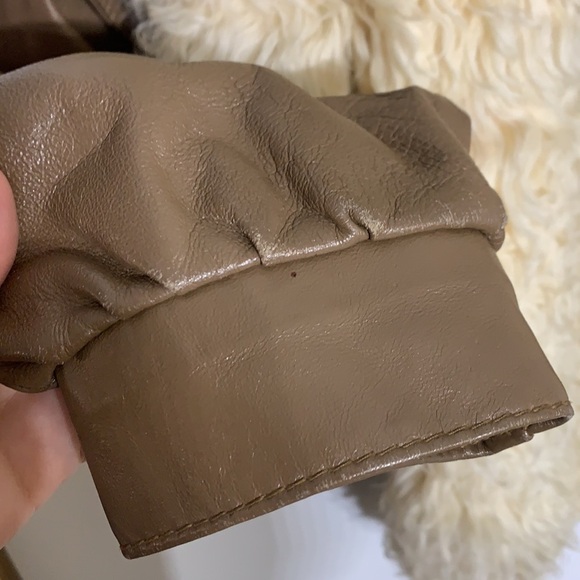 Vintage 70s Woodstock Genuine Sheep leather detachable sleeve vest jacket XL - Picture 6 of 11